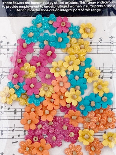 Mini flowers for card making or scrapbooking