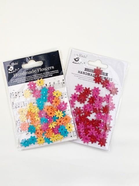 Mini spiky flowers for card making or scrapbooking
