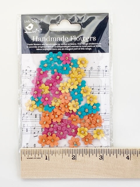 Mini flowers for card making or scrapbooking