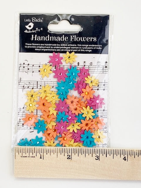 Mini spiky flowers for card making or scrapbooking