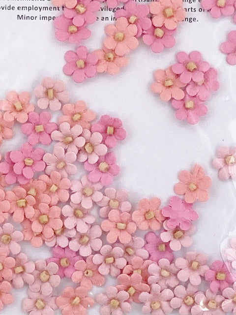 Mini flowers for card making or scrapbooking