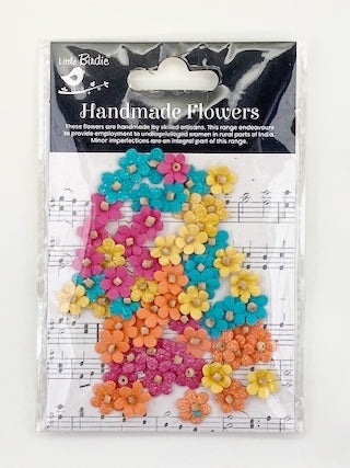 Mini flowers for card making or scrapbooking