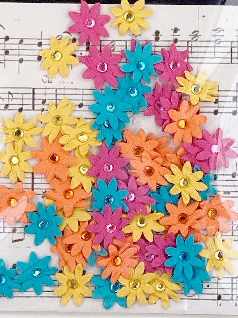 Mini spiky flowers for card making or scrapbooking