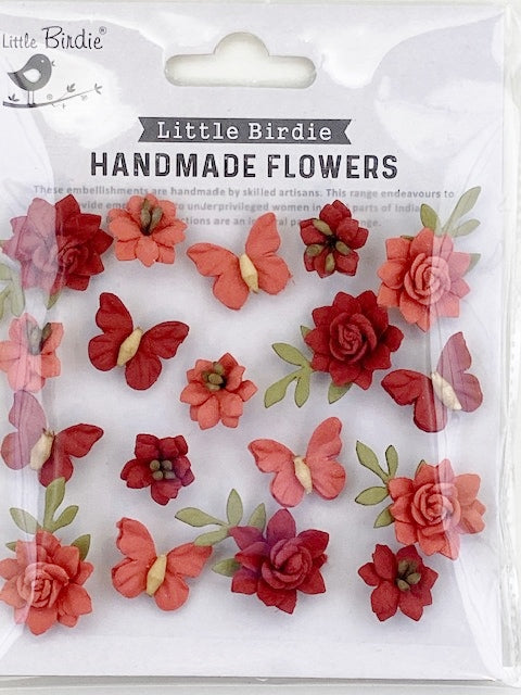 Flowers and butterflies for scrapbooking or card making