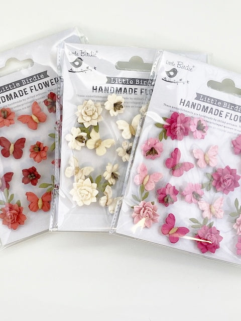 Flowers and butterflies for scrapbooking or card making