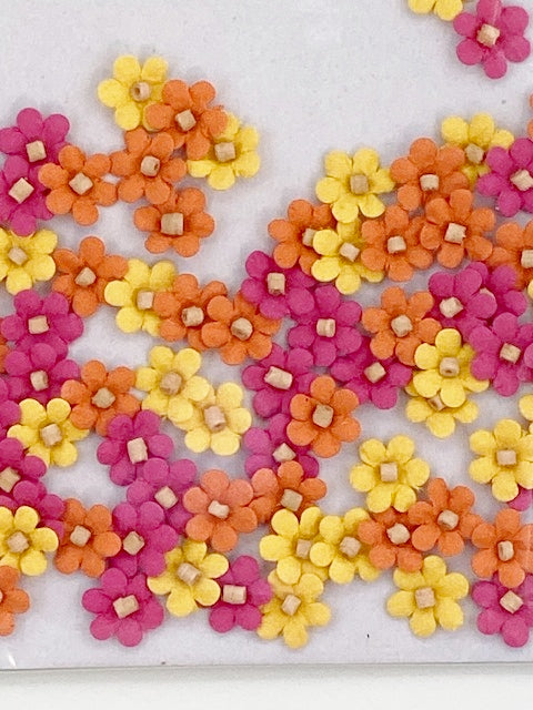 Mini flowers for card making or scrapbooking