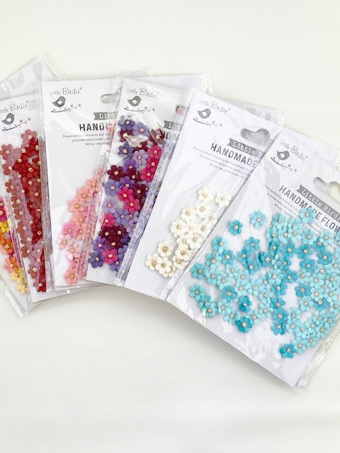 Mini flowers for card making or scrapbooking