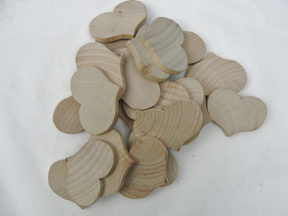 Wooden country hearts 1 1/2" wide 1 1/8" tall 3/16" thick unfinished - Wood parts - Craft Supply House