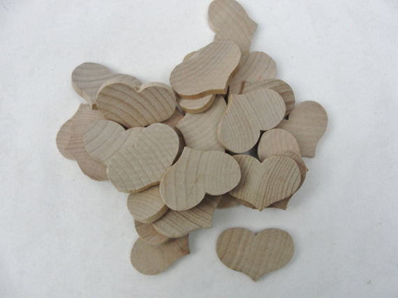 Wooden country hearts 2 1/4" wide 1 11/16" tall 1/4" thick unfinished - Wood parts - Craft Supply House