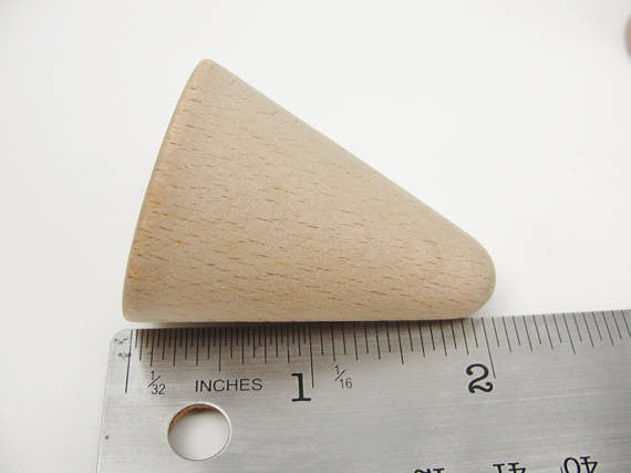 5 Wooden cones 2" tall, wooden contemporary Christmas tree - Wood parts - Craft Supply House