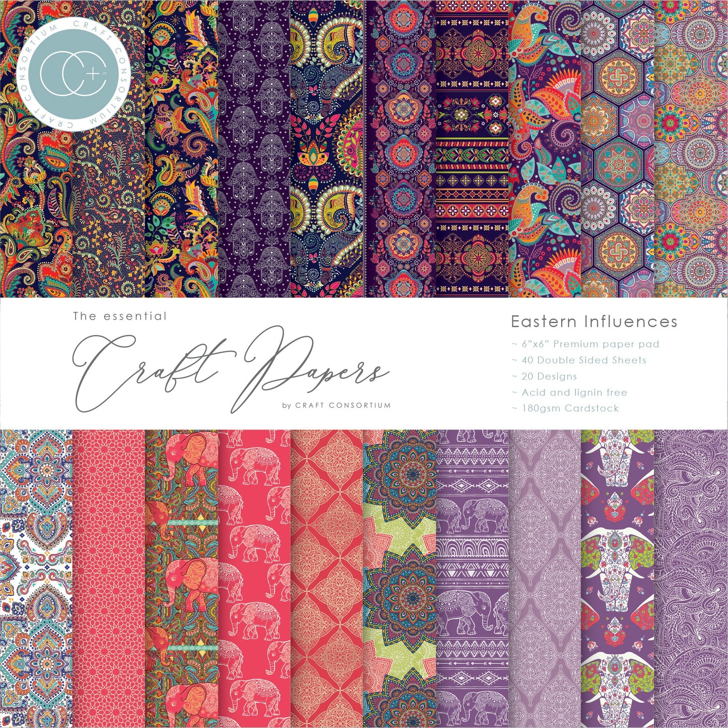 Eastern Influence 6x6 scrapbook cardstock pad Craft Consortium