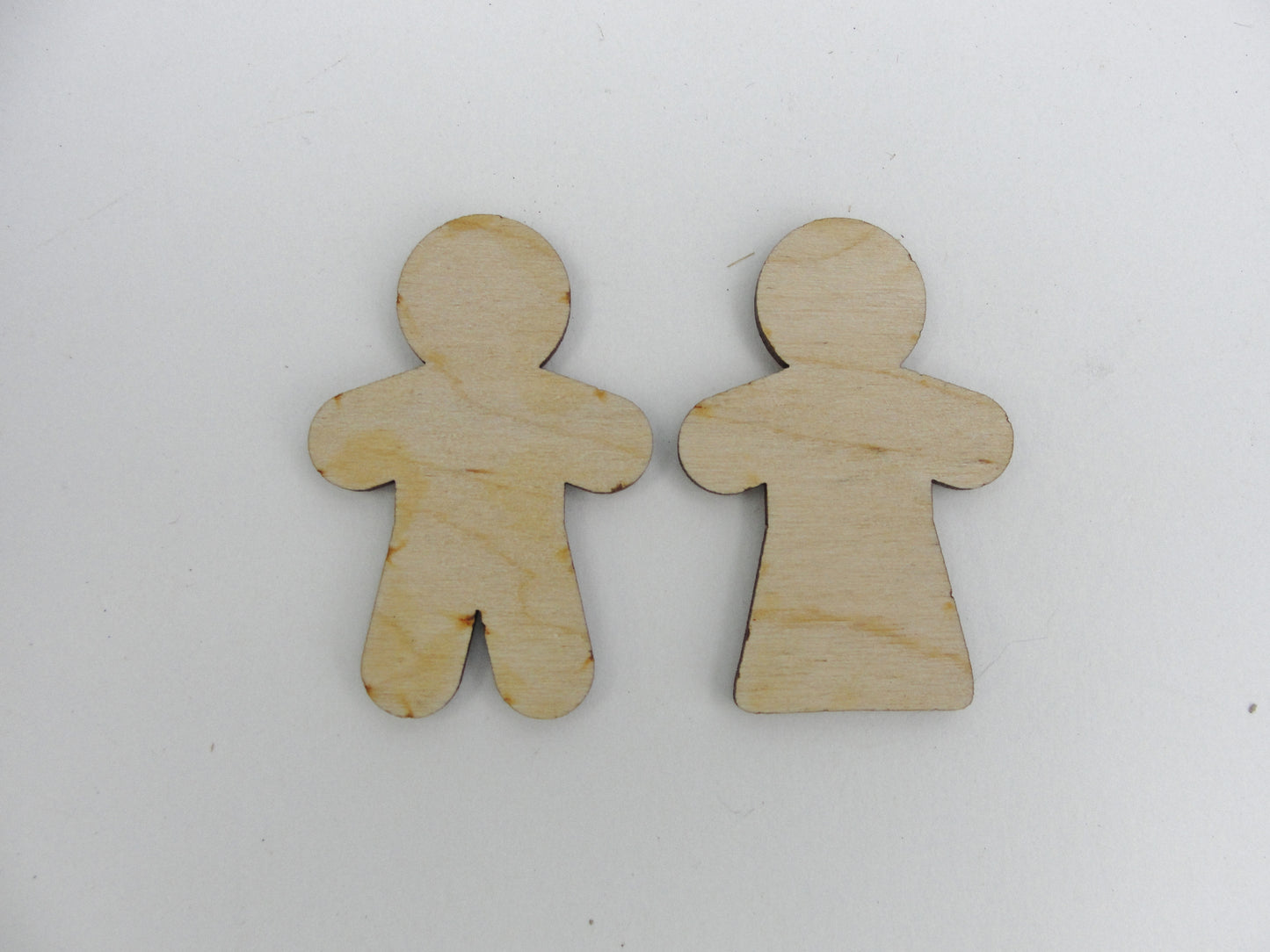 Wooden Gingerbread Man or Woman cutout set of 6