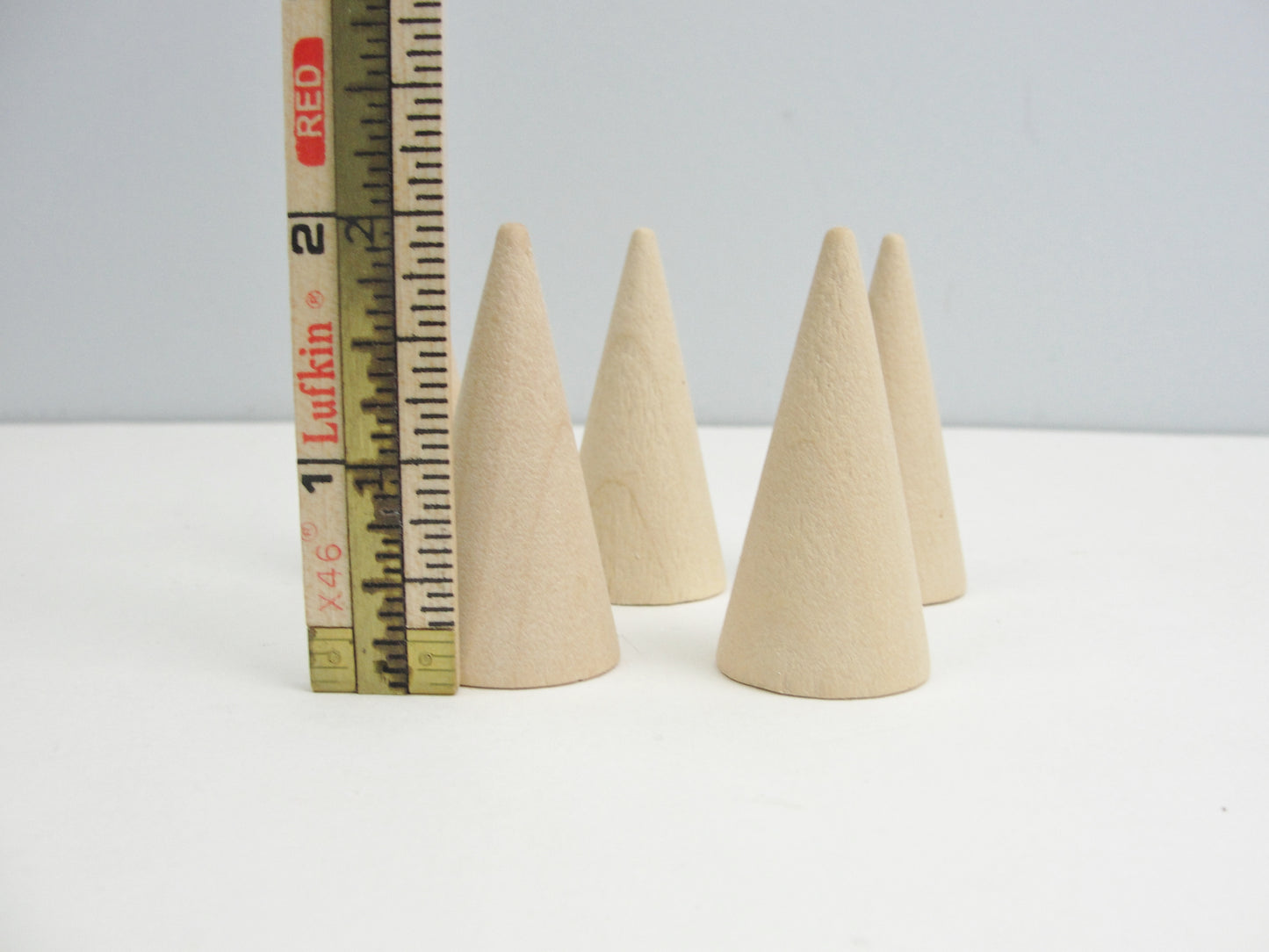 2" wooden cone set of 5