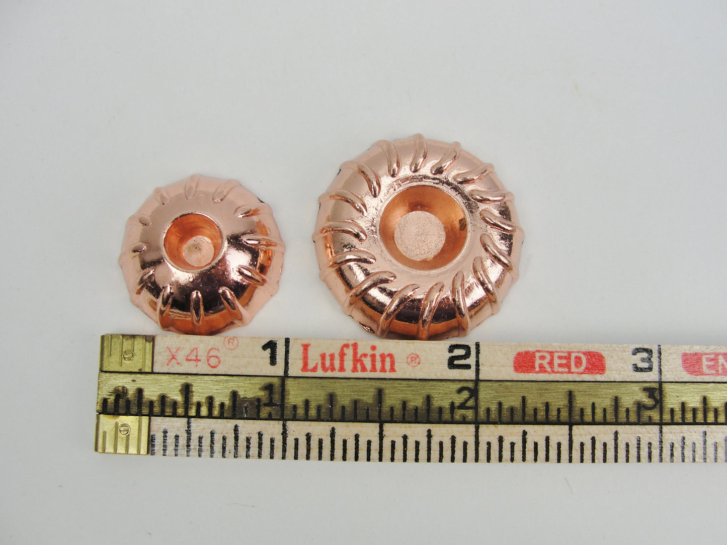 Dollhouse miniature copper bundt cake pans