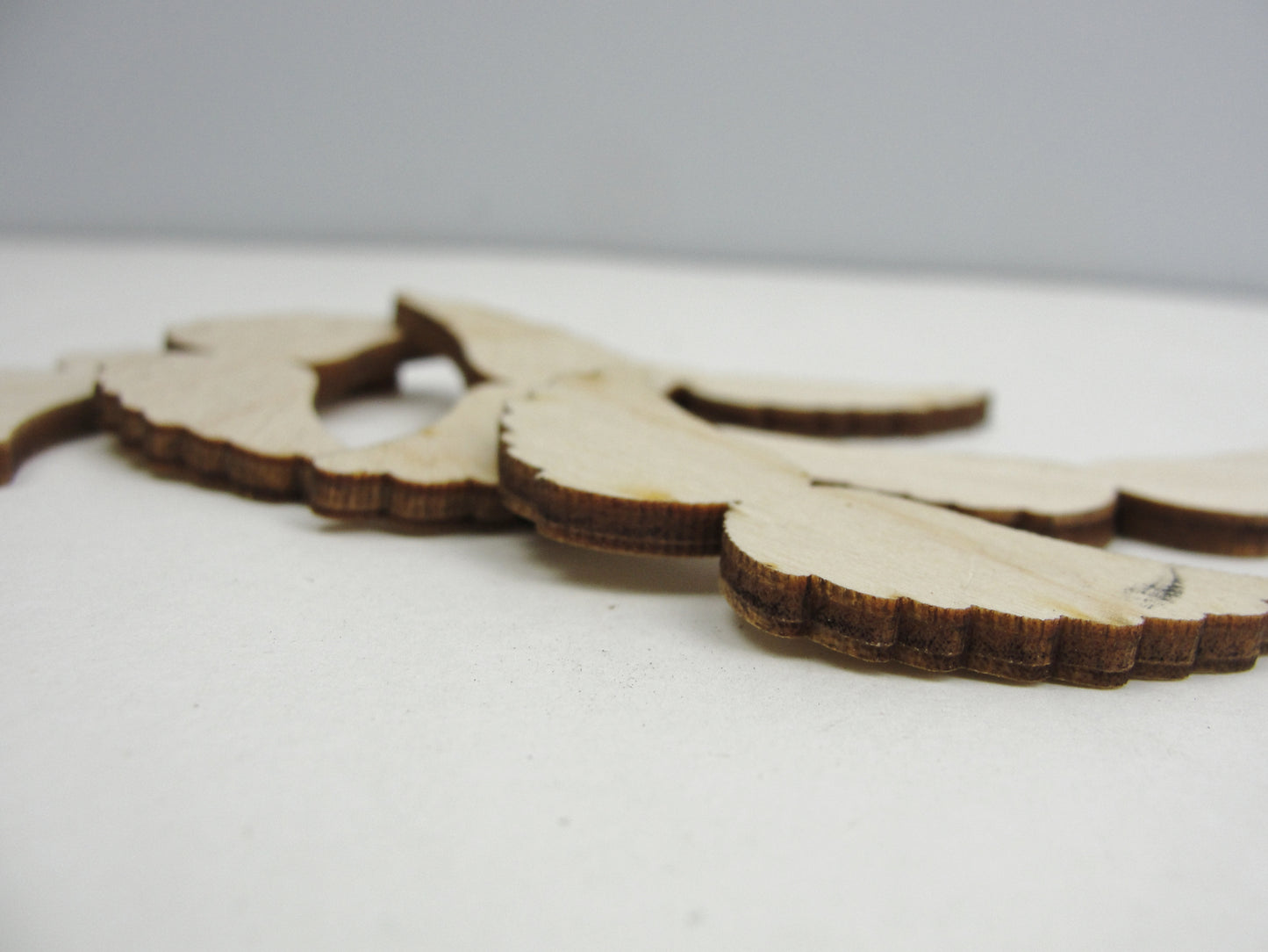 Small wooden angel wings set of 6