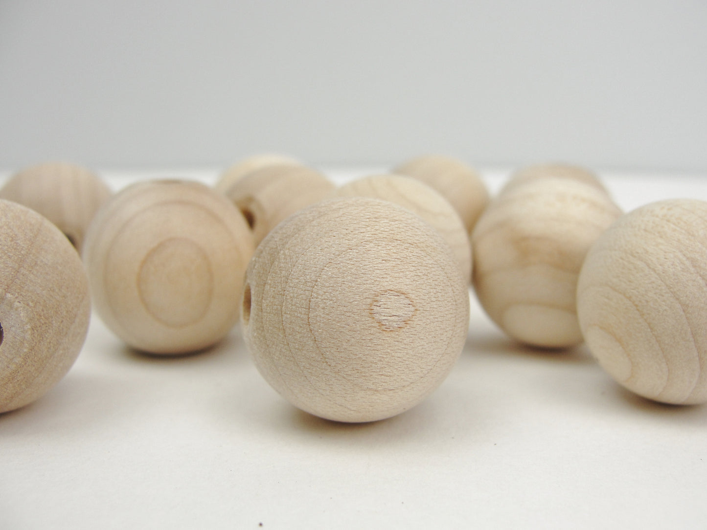 Unfinished Round Wooden bead  3/4" (.75") 20mm - Wood parts - Craft Supply House