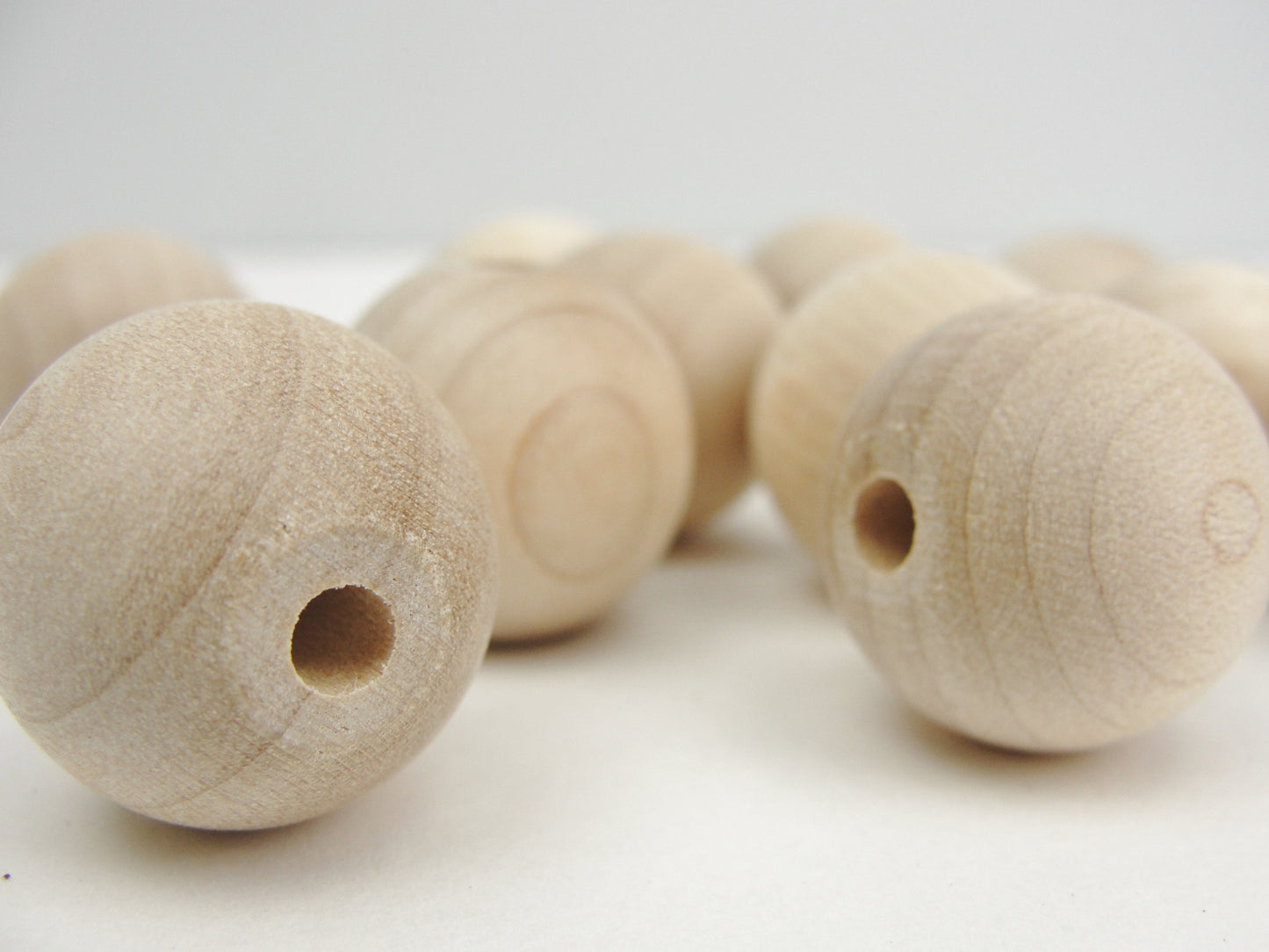 Unfinished Round Wooden bead  3/4" (.75") 20mm - Wood parts - Craft Supply House