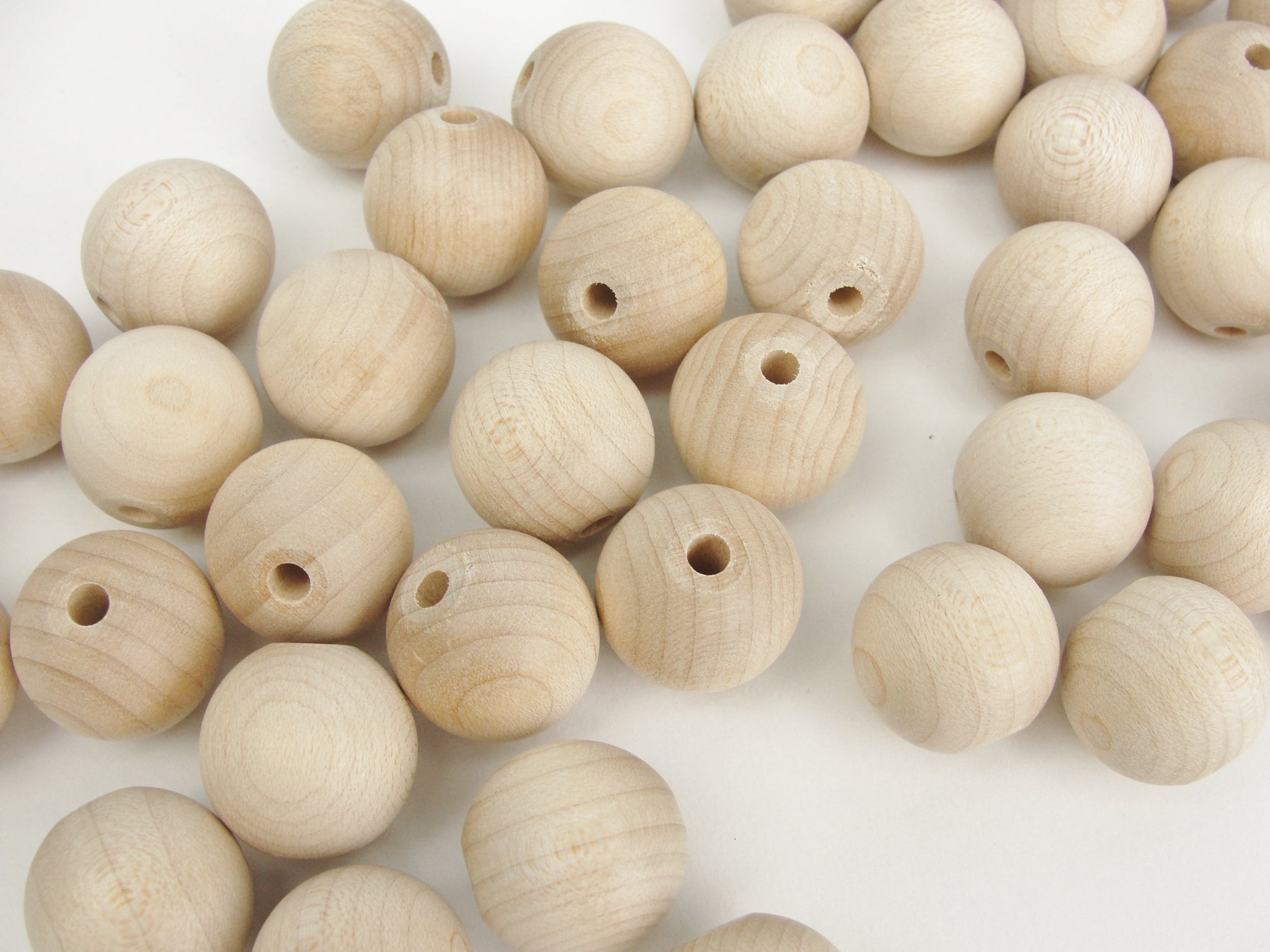 Unfinished Round Wooden bead  3/4" (.75") 20mm - Wood parts - Craft Supply House