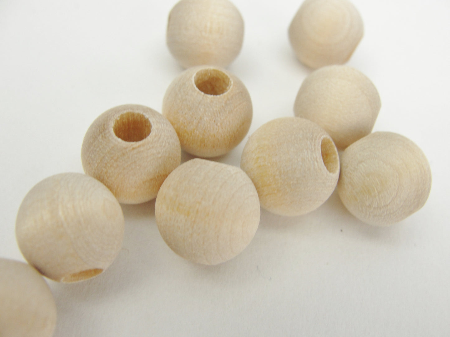 Wooden round bead 3/8" (.41") 10mm with 5/32" hole - Wood parts - Craft Supply House