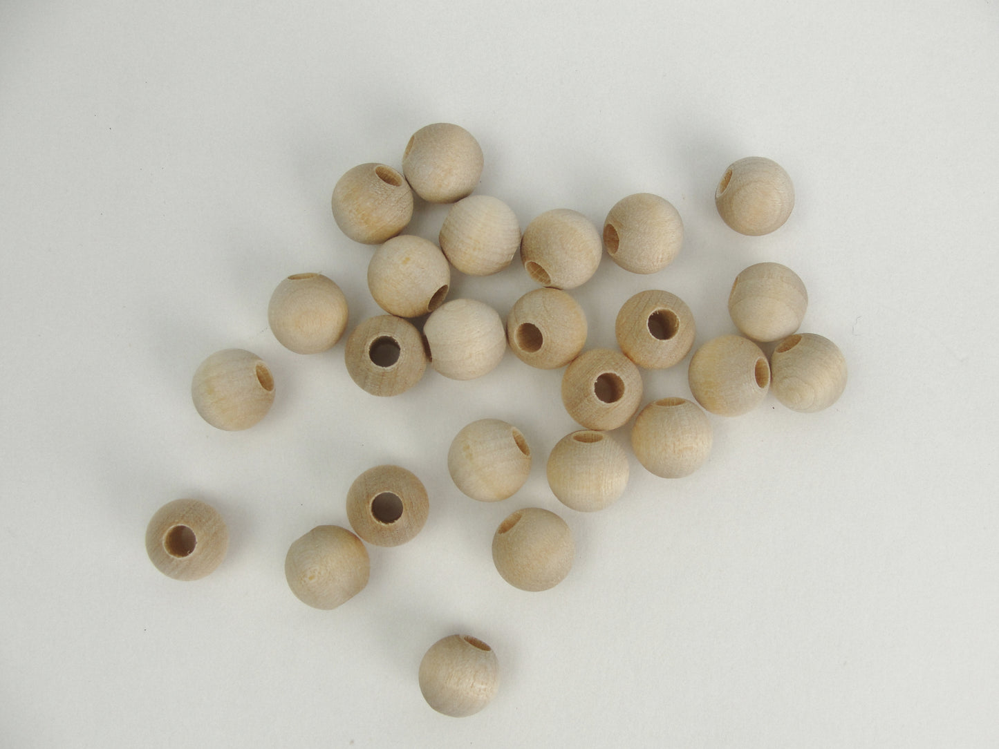 Wooden round bead 3/8" (.41") 10mm with 5/32" hole - Wood parts - Craft Supply House