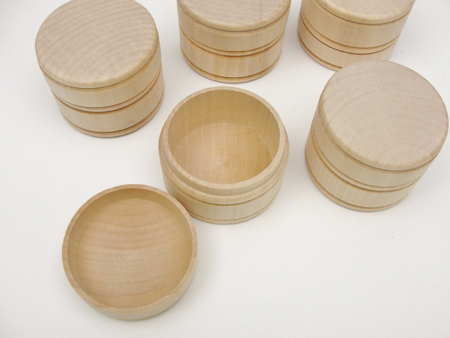 Wooden ring box or keepsake box, middle size of 3, set of 5 - Wood parts - Craft Supply House