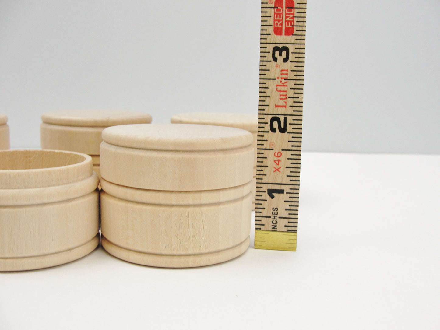 Wooden ring box or keepsake box, middle size of 3, set of 5 - Wood parts - Craft Supply House