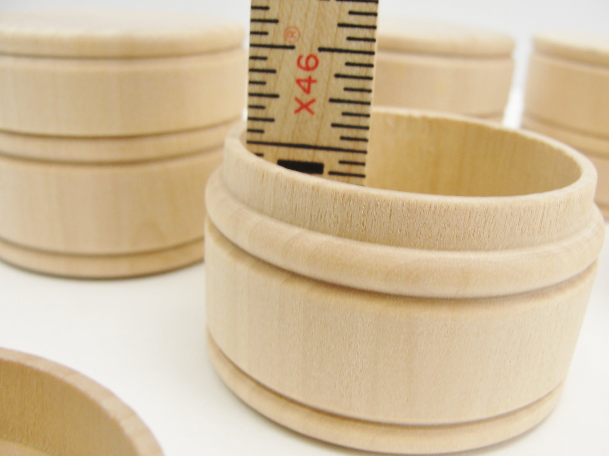 Wooden ring box or keepsake box, middle size of 3, set of 5 - Wood parts - Craft Supply House