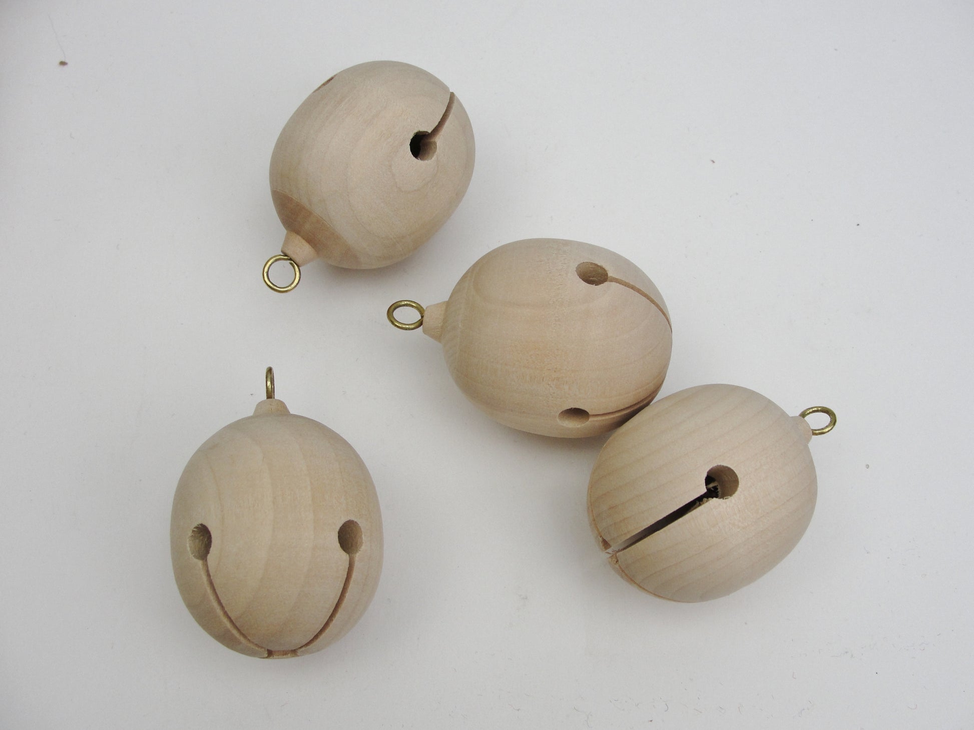Wood jingle bell choose of 3 available sizes - Wood parts - Craft Supply House