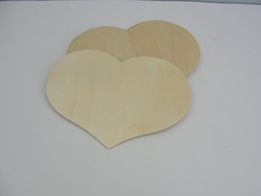 Large wooden 6" hearts unfinished - Wood parts - Craft Supply House