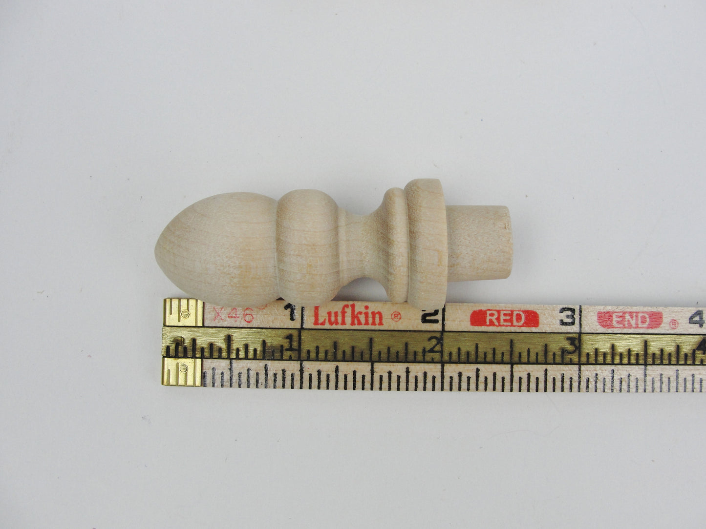 Small wooden acorn top finial set of 4