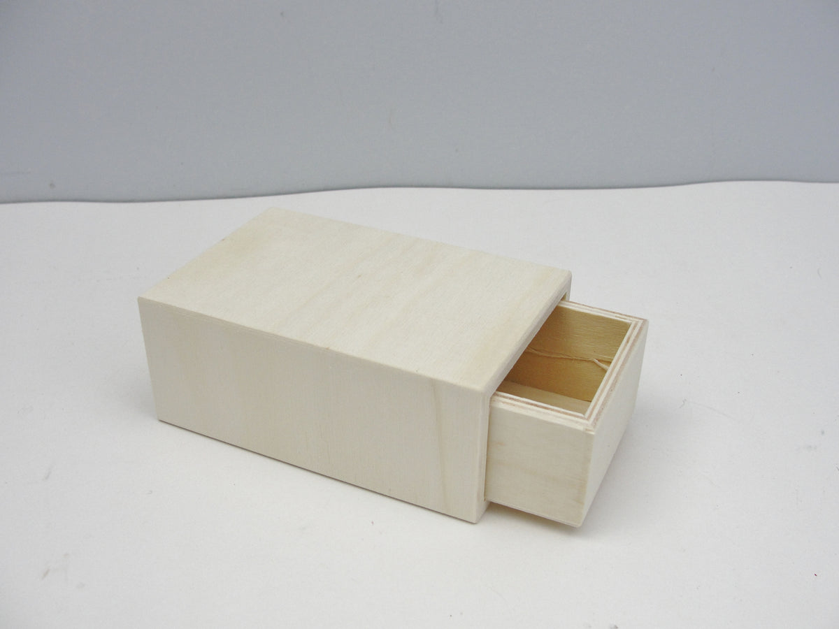 Unfinished wood oversized matchbox, sliding drawer box – Craft Supply House