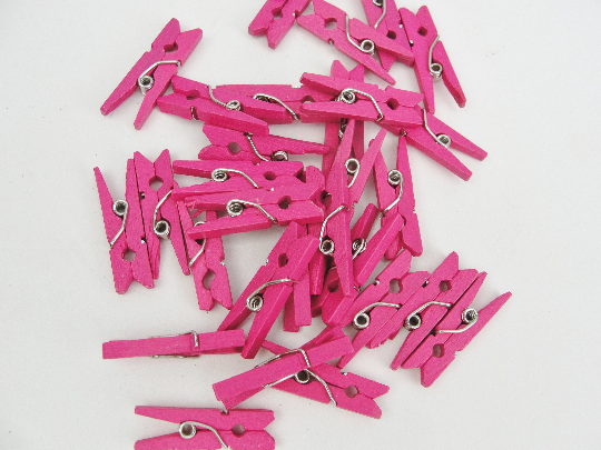 Tiny clothespins, 1" miniature clothespins choose your color