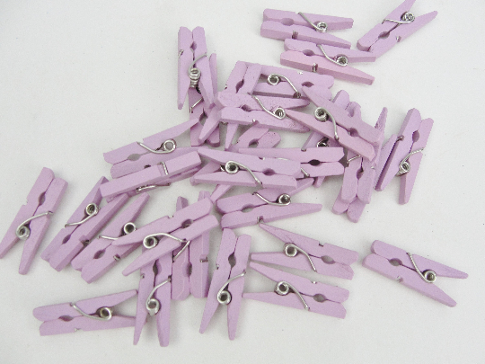 Tiny clothespins, 1" miniature clothespins choose your color