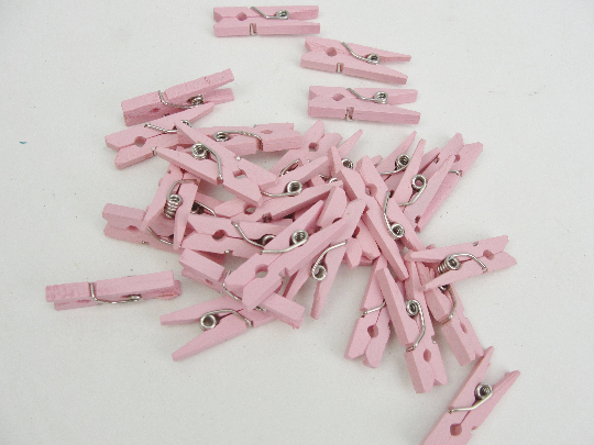 Tiny clothespins, 1" miniature clothespins choose your color