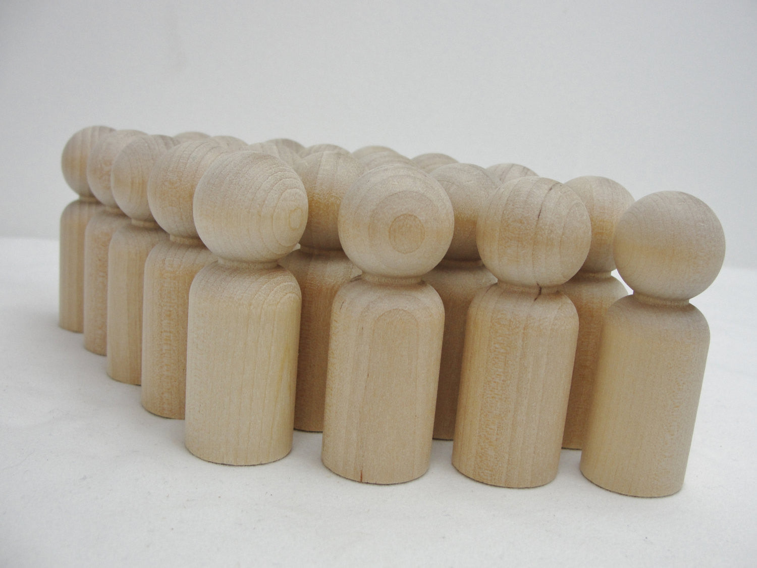 Wooden peg people dad 2 3/8" tall - Wood parts - Craft Supply House