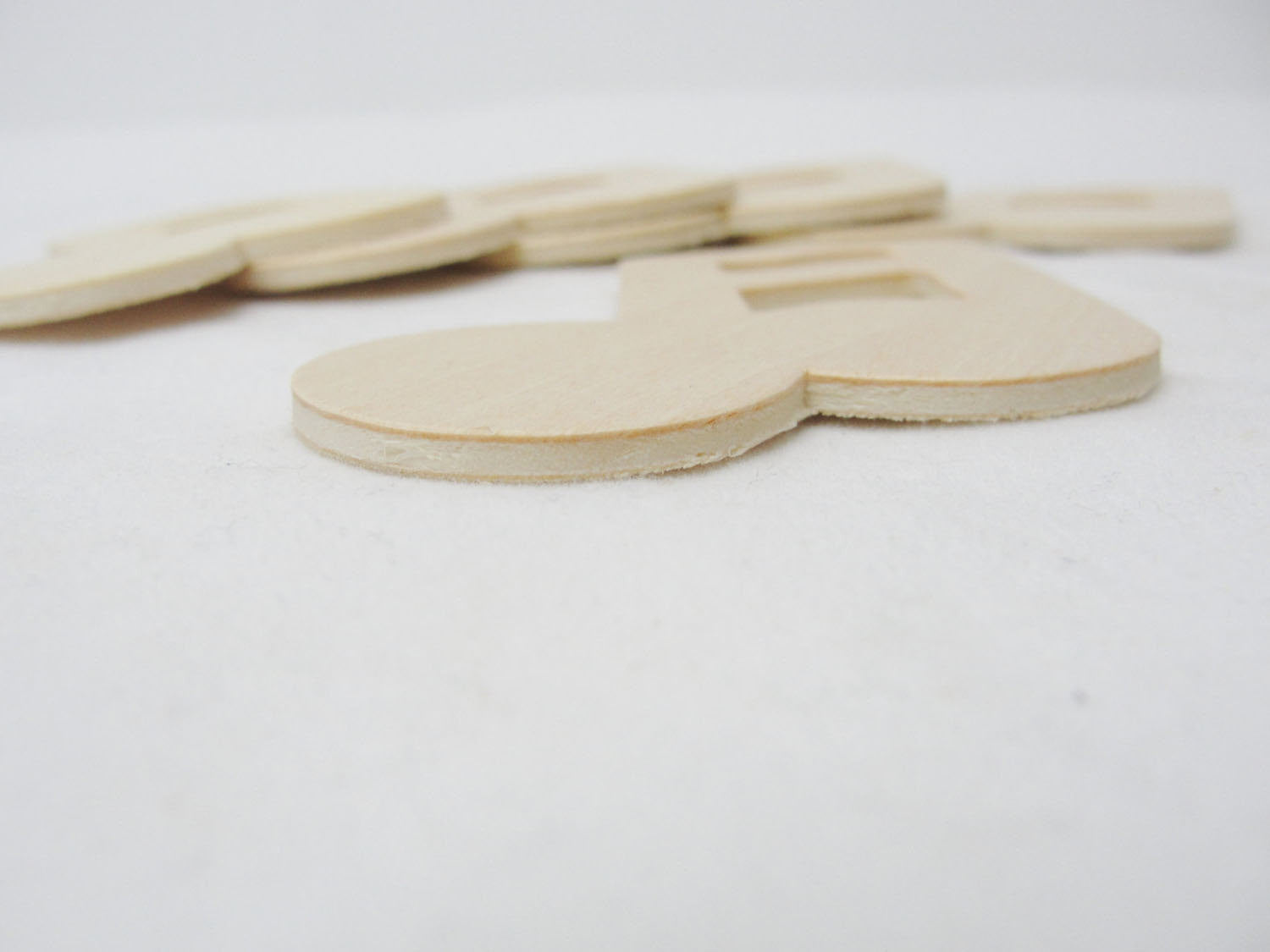 Double music note ornament set of 5 - Wood parts - Craft Supply House