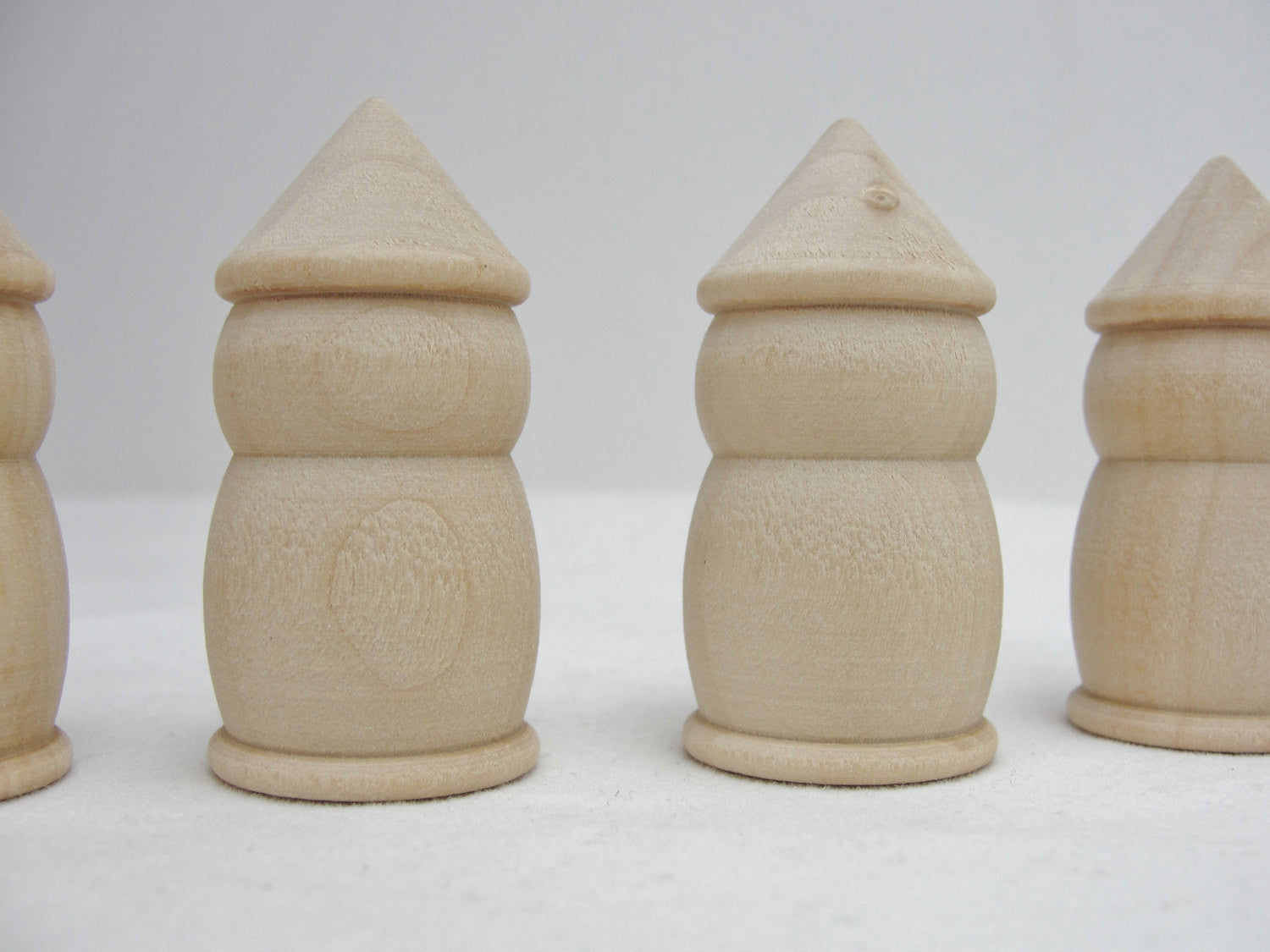 5 Wooden fairy garden gnomes people paint your own - Wood parts - Craft Supply House