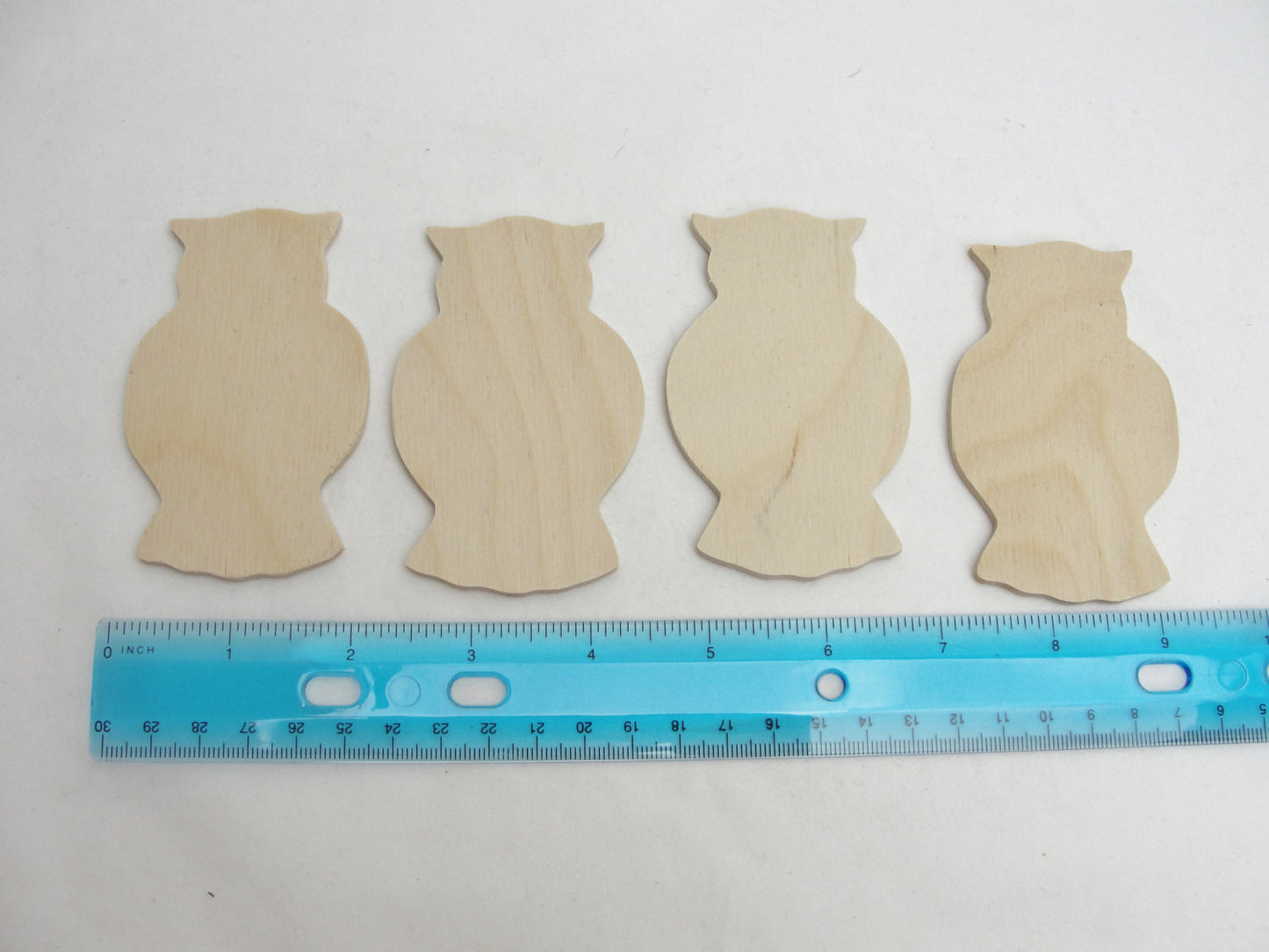 Large owl cutouts set of 4 - Wood parts - Craft Supply House