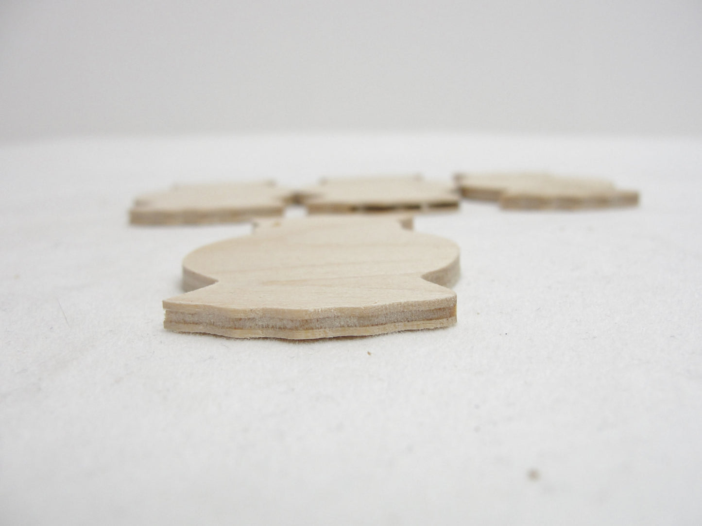 Small owl cutouts set of 4 - Wood parts - Craft Supply House