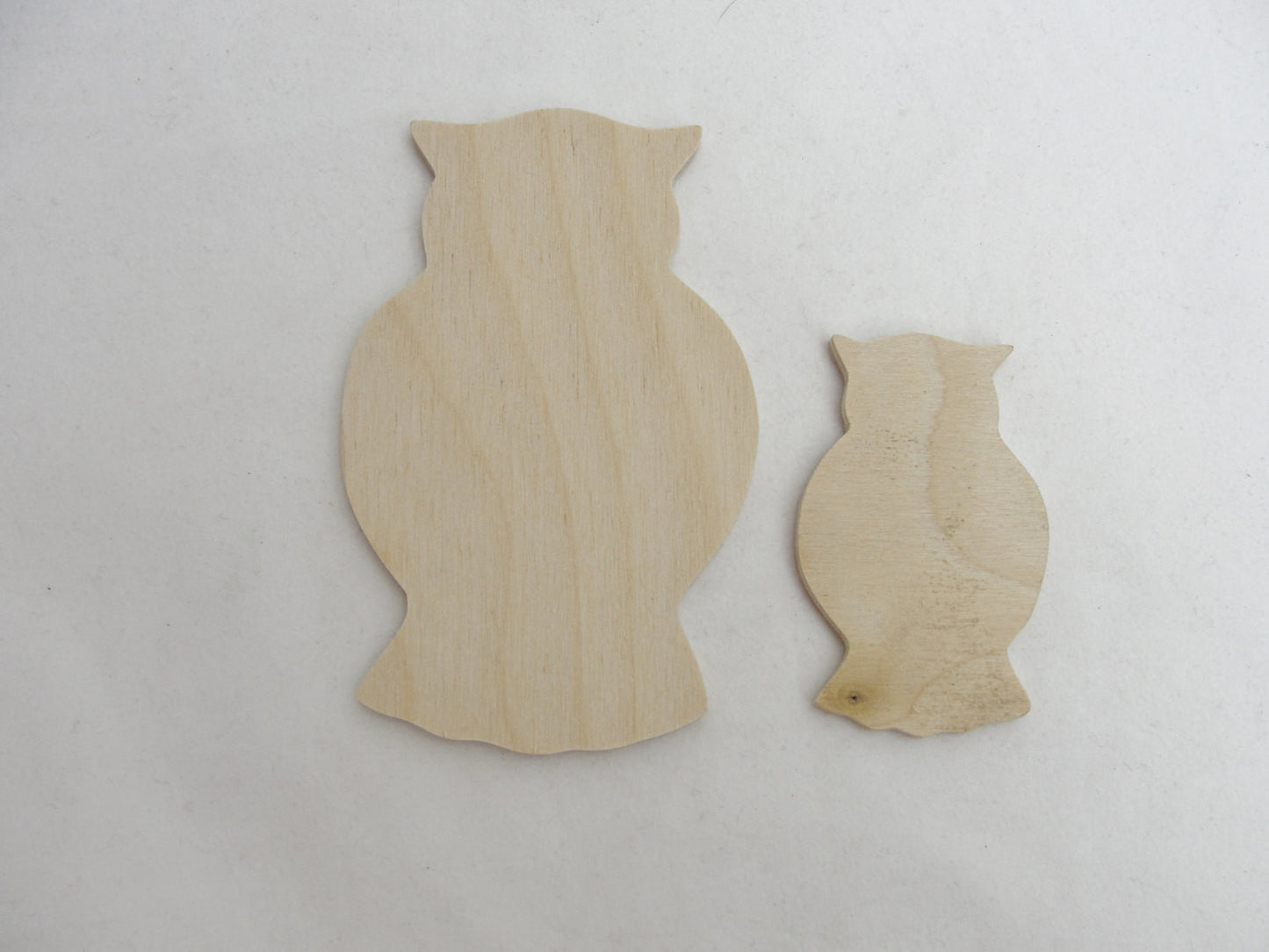 Small owl cutouts set of 4 - Wood parts - Craft Supply House