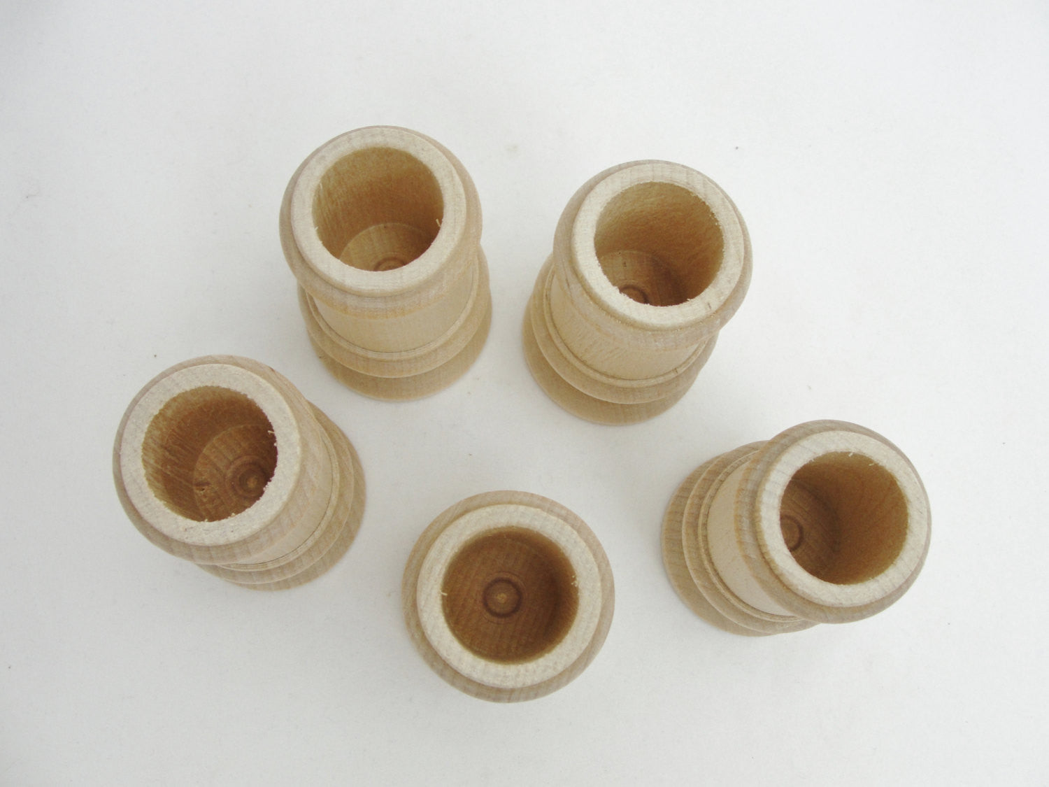 Wooden candle stick holders set of 5 - Wood parts - Craft Supply House