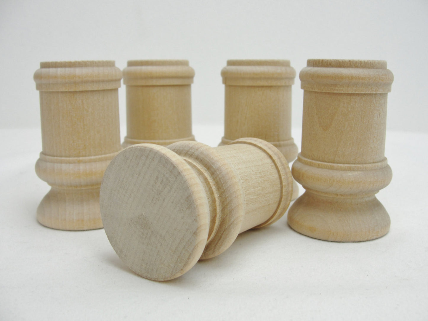 Wooden candle stick holders set of 5 - Wood parts - Craft Supply House