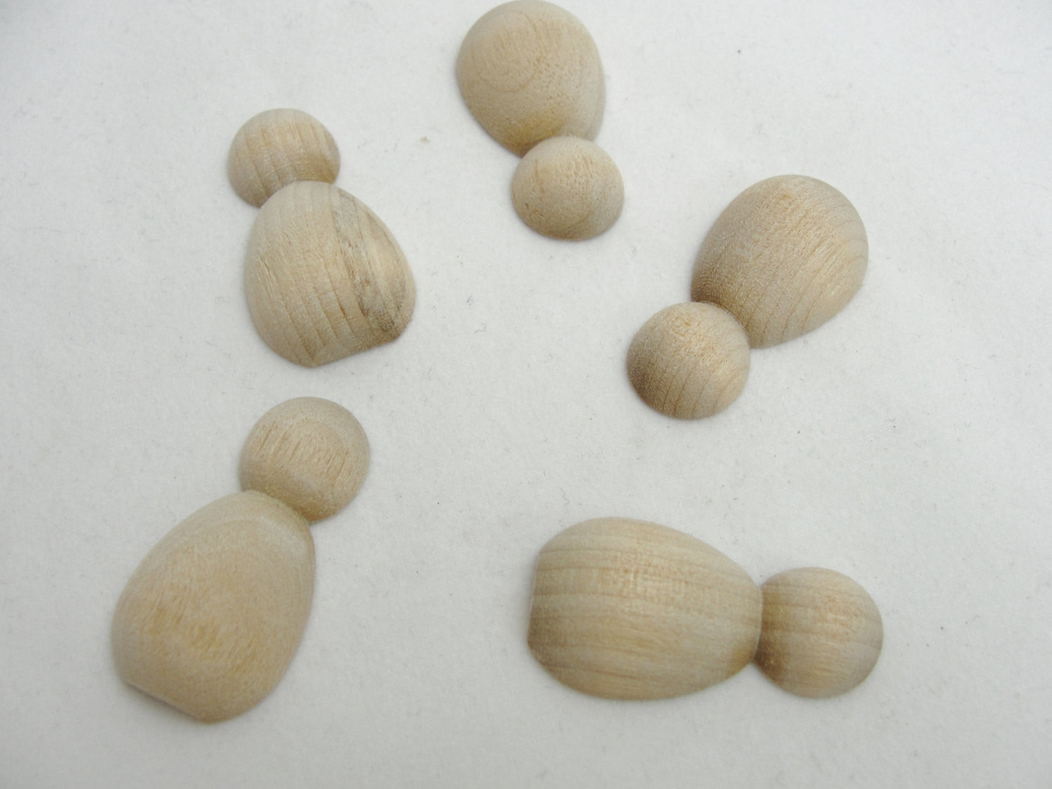 Split wooden bee body, split bug body set of 6 - Wood parts - Craft Supply House