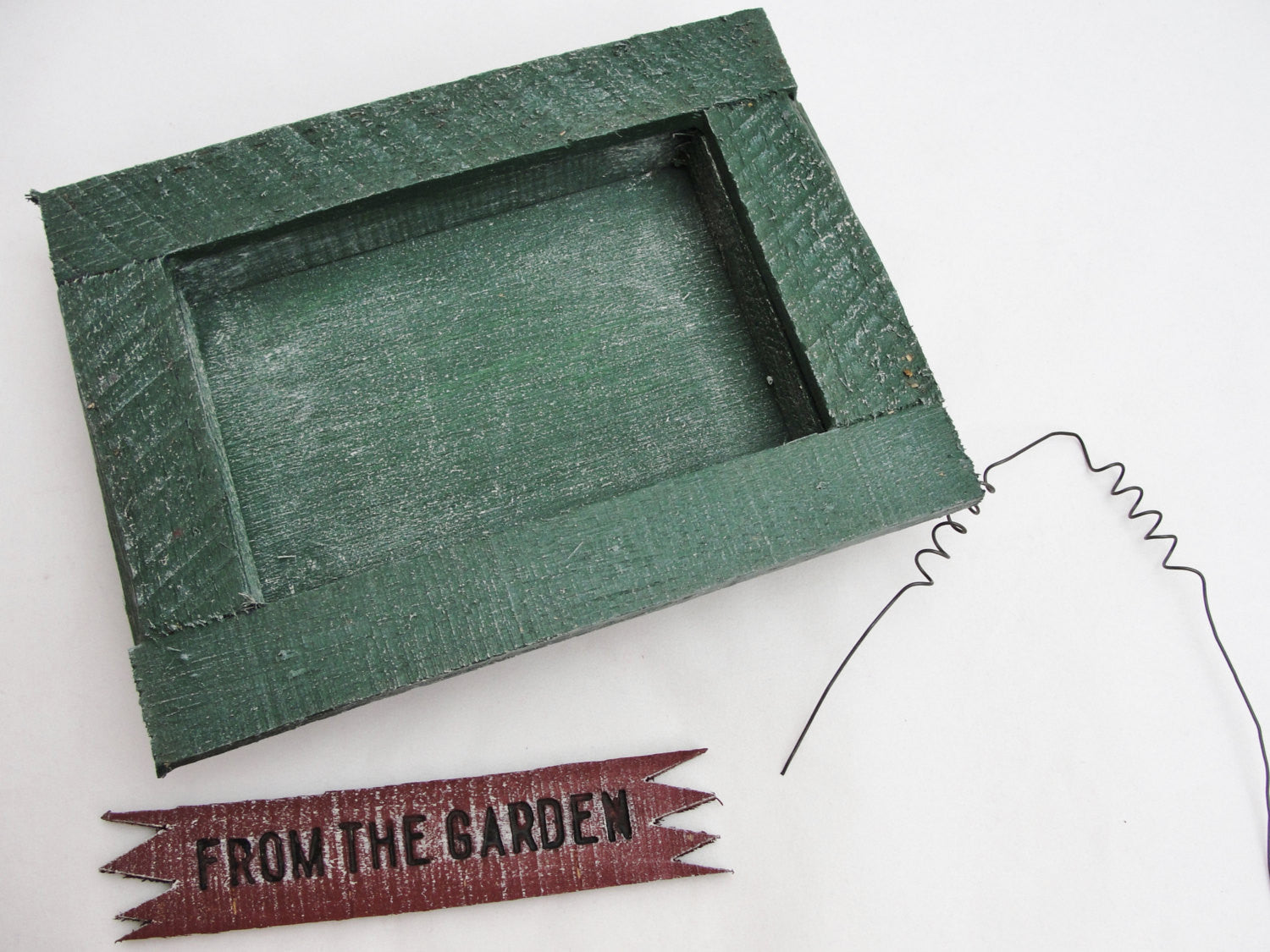 Rustic wooden shadow box frame in green, blue or maroon – Craft Supply ...