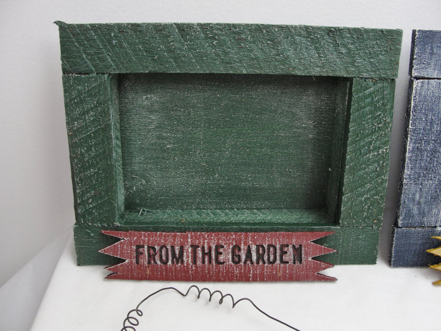 Rustic wooden shadow box frame in green, blue or maroon - General Crafts - Craft Supply House
