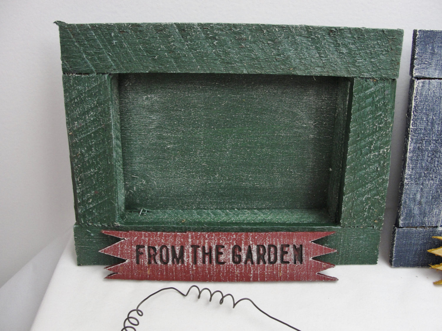 Rustic wooden shadow box frame in green, blue or maroon – Craft Supply ...