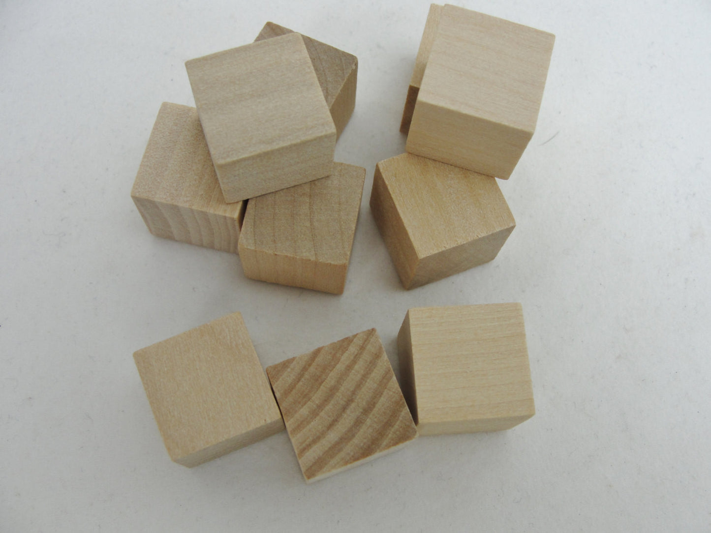 5/8" Wooden dice sized cubes set of 10 - Wood parts - Craft Supply House
