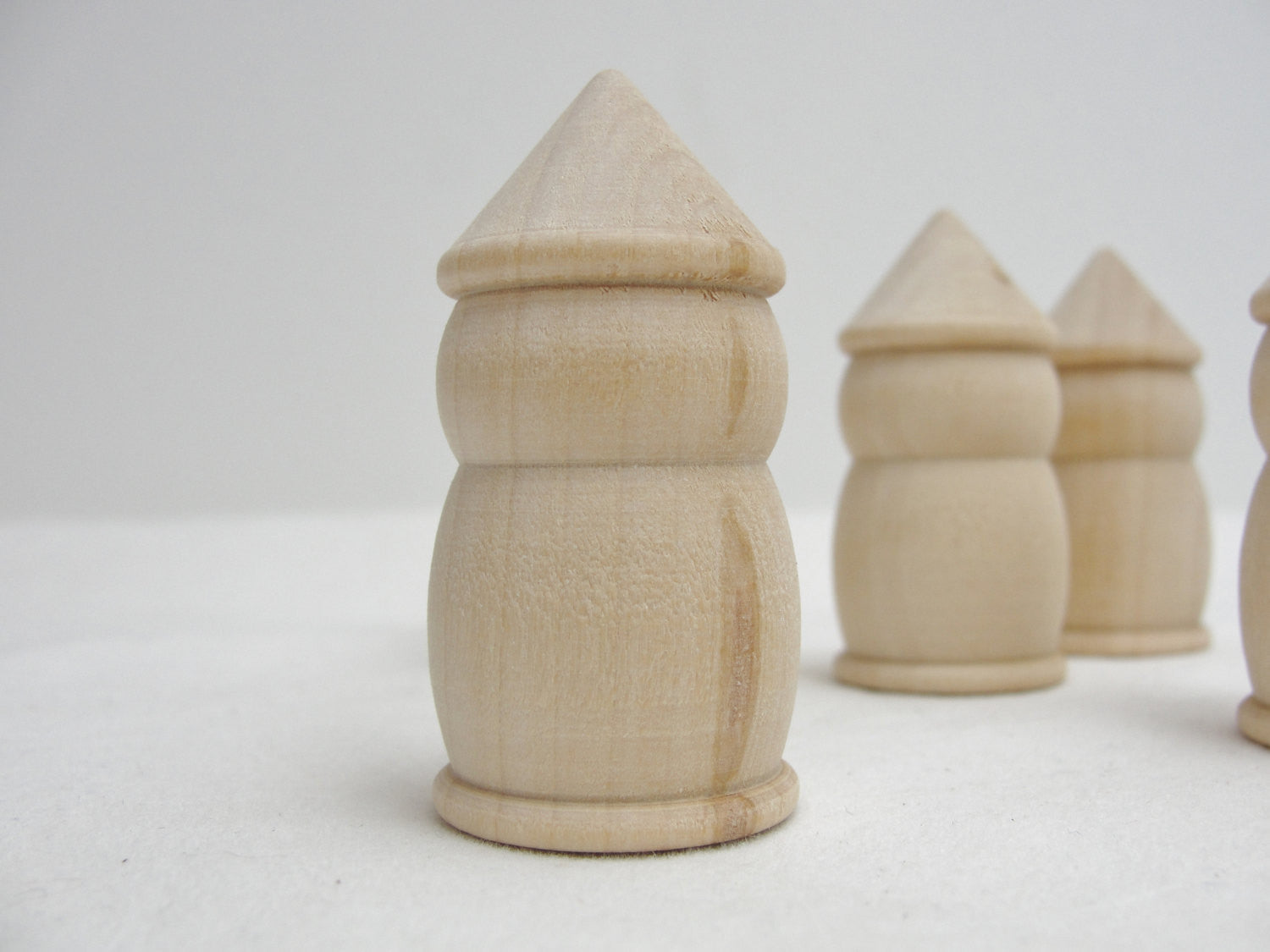 5 Wooden fairy garden gnomes people paint your own - Wood parts - Craft Supply House