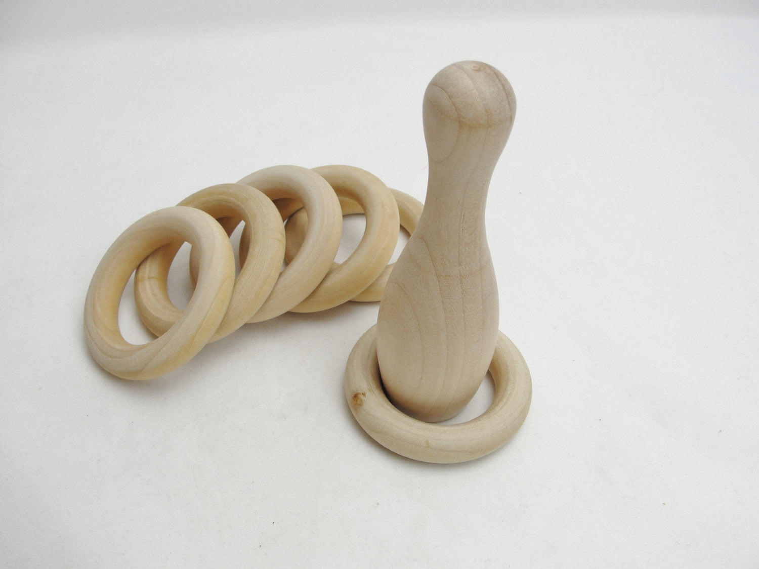 DIY bowling game, 5" wooden bowling pins - Wood parts - Craft Supply House