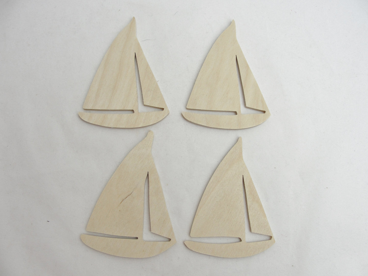 Sailboat cutouts set of 4 - Wood parts - Craft Supply House